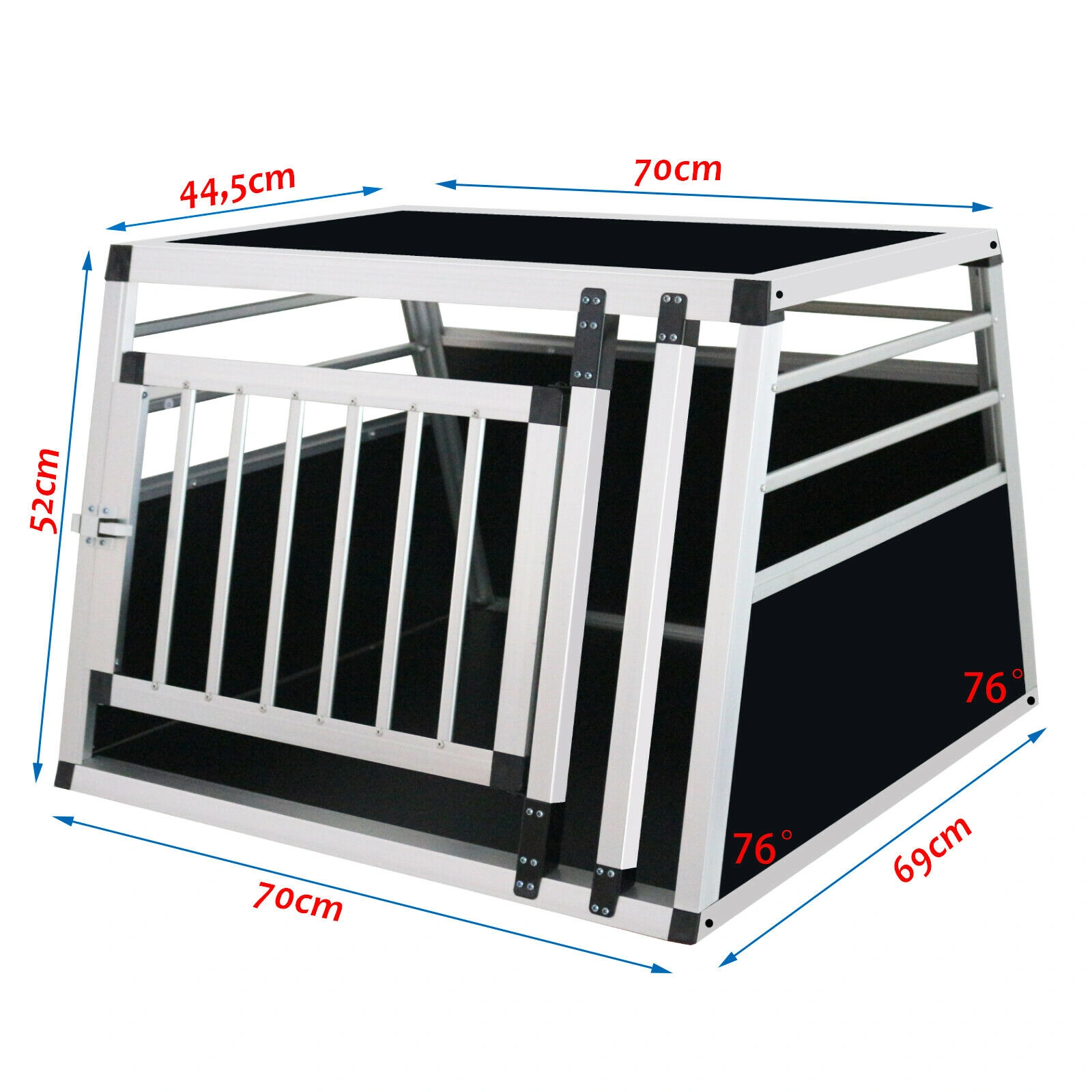 Aluminium Pet Car Dog Cage Travel Puppy Crate Carrier, Portable Car Pet Carrier
