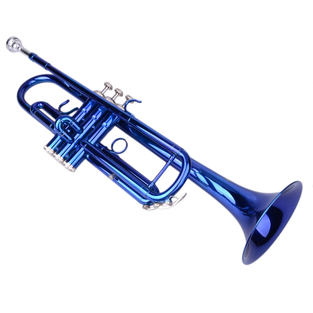 Brass Bb Trumpet Novelty Gloves Set, Blue B Flat Trumpet Shaped Fashion Gloves Accessory view 11