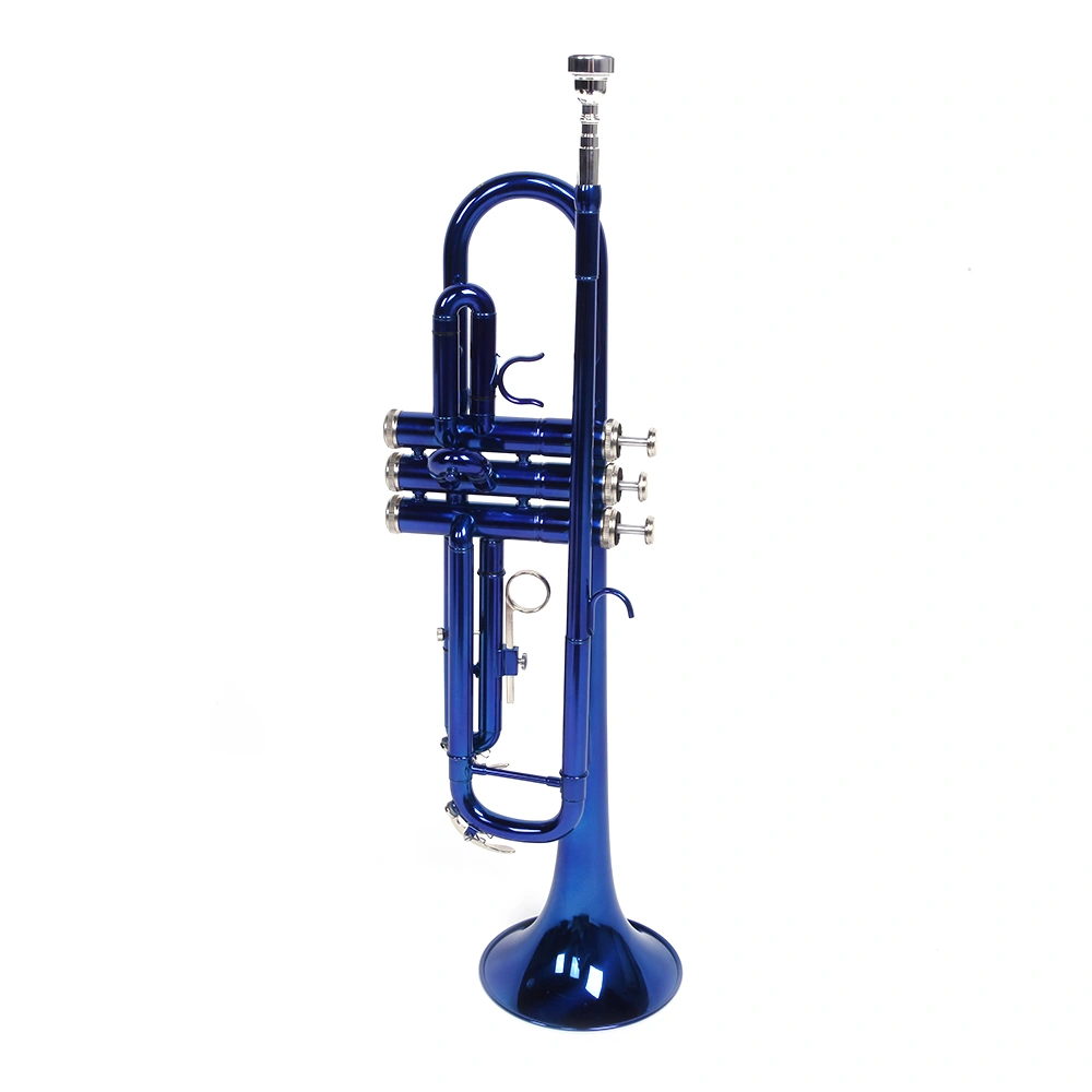 Brass Bb Trumpet Novelty Gloves Set, Blue B Flat Trumpet Shaped Fashion Gloves Accessory view 7