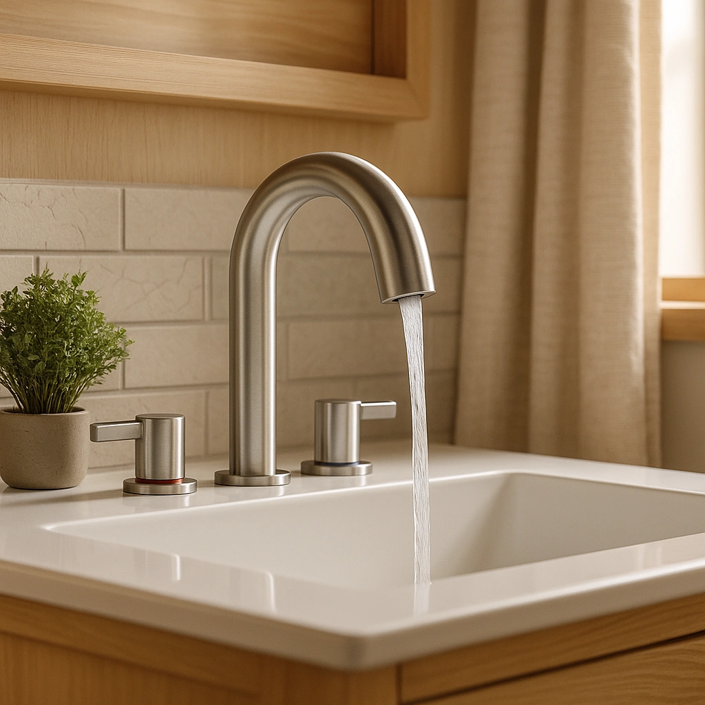 8-Inch Widespread Lavatory Faucet, 2-Handle 3-Hole with 360° Spout Vanity and Pop-Up Drain, Brushed Nickel[Unable ship on weekends, TK/TEMU only for pickup, only TX10643 warehouse supports GOFO] view 13