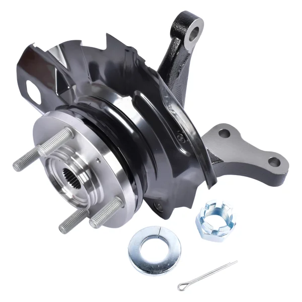 Front Right Steering Knuckle Fits for Hyundai Elantra Hatchback Sedan 2.0L L4 2001-2006 Black 1Pc view 6