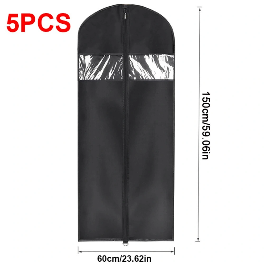 5 PCS Large Hanging Suit Bags Dress Coat Jacket Clothes Cover Dust Protector-60*150cm