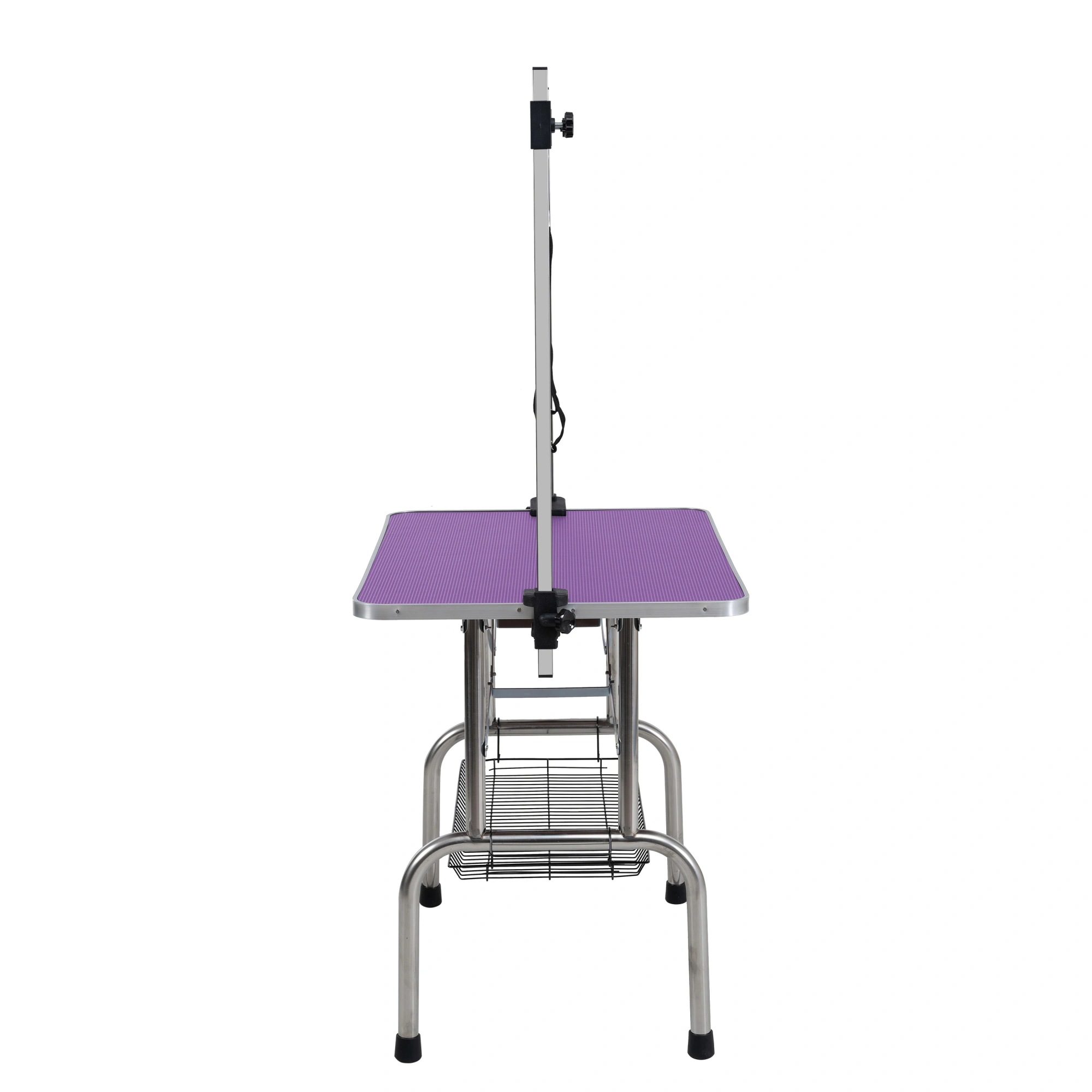 36" Folding Dog Pet Grooming Table Stainless Steel Frame Rubber Mat on Board with Adjustable Arm and Clamps pet dog Cat Grooming Table (PURPLE COLOR) view 8