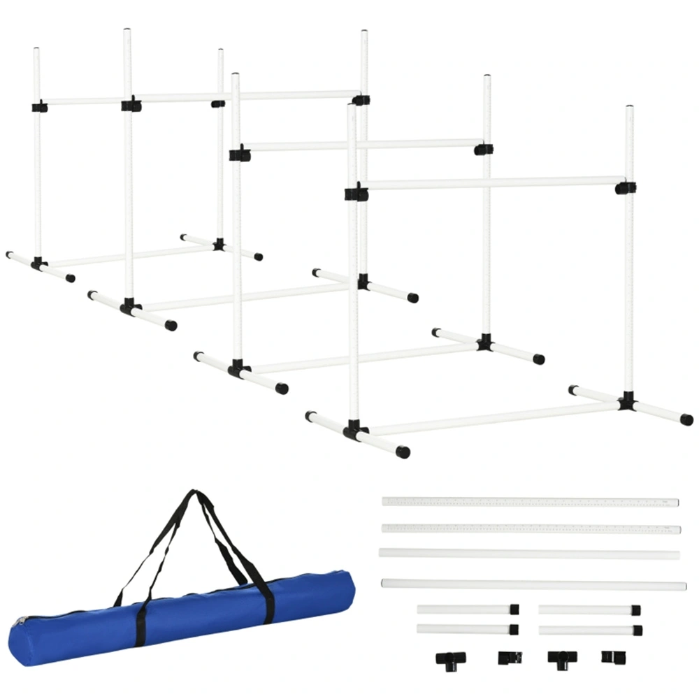 Dog Agility Training Equipment Set, Professional Outdoor Obstacle Course for Dogs, Cones Jumps & Weave Poles