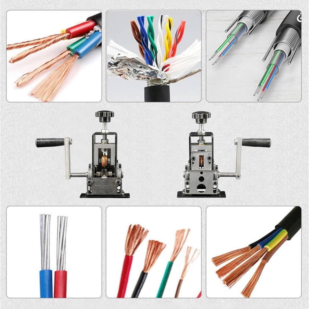 Crank Wire Stripping Machine, Cable Stripper Tool for Scrap Wire Recycling, Manual Copper Wire Extractor view 5