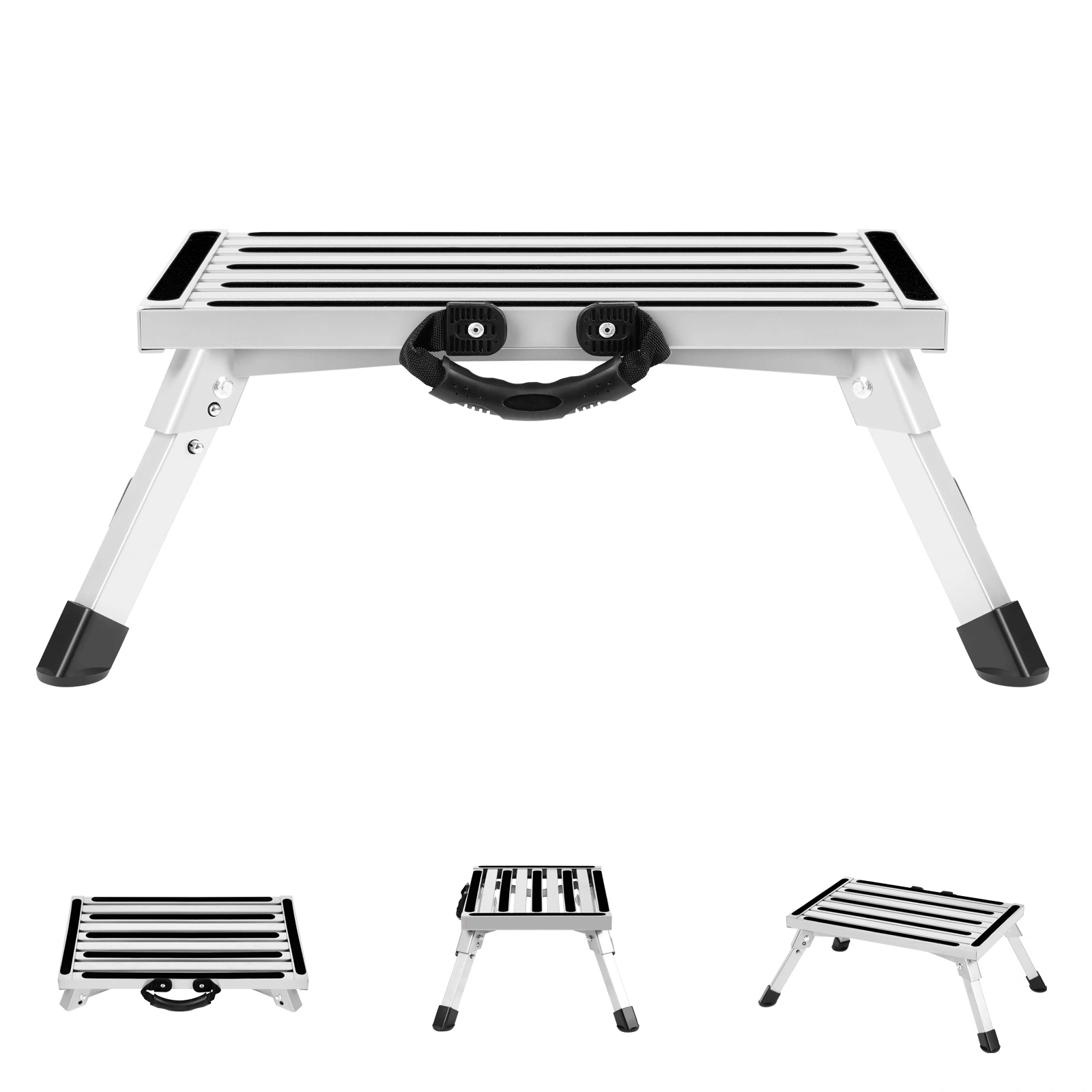 Premium Aluminium Ladder 3 Step Telescopic Multi-Position, Non-Slip Feet, Lightweight Portable Design, Maximum Load Capacity 330 lbs view 2
