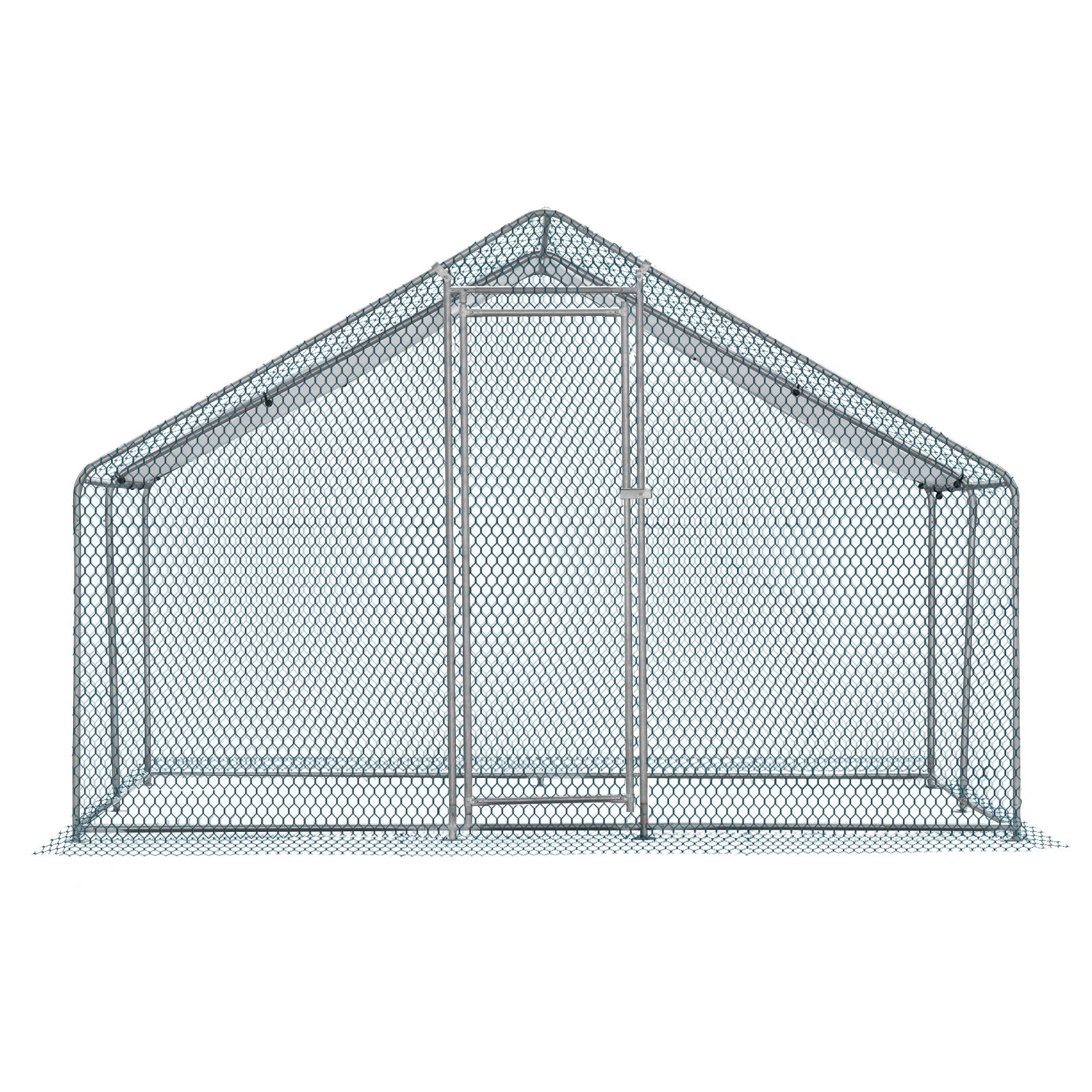 10 x 10 ft Large Metal Chicken Coop, Walk-in Poultry Cage Chicken Hen Run House with Waterproof Cover, Rabbits Cats Dogs Farm Pen for Outdoor Backyard Farm Garden(SAME AS09877689)