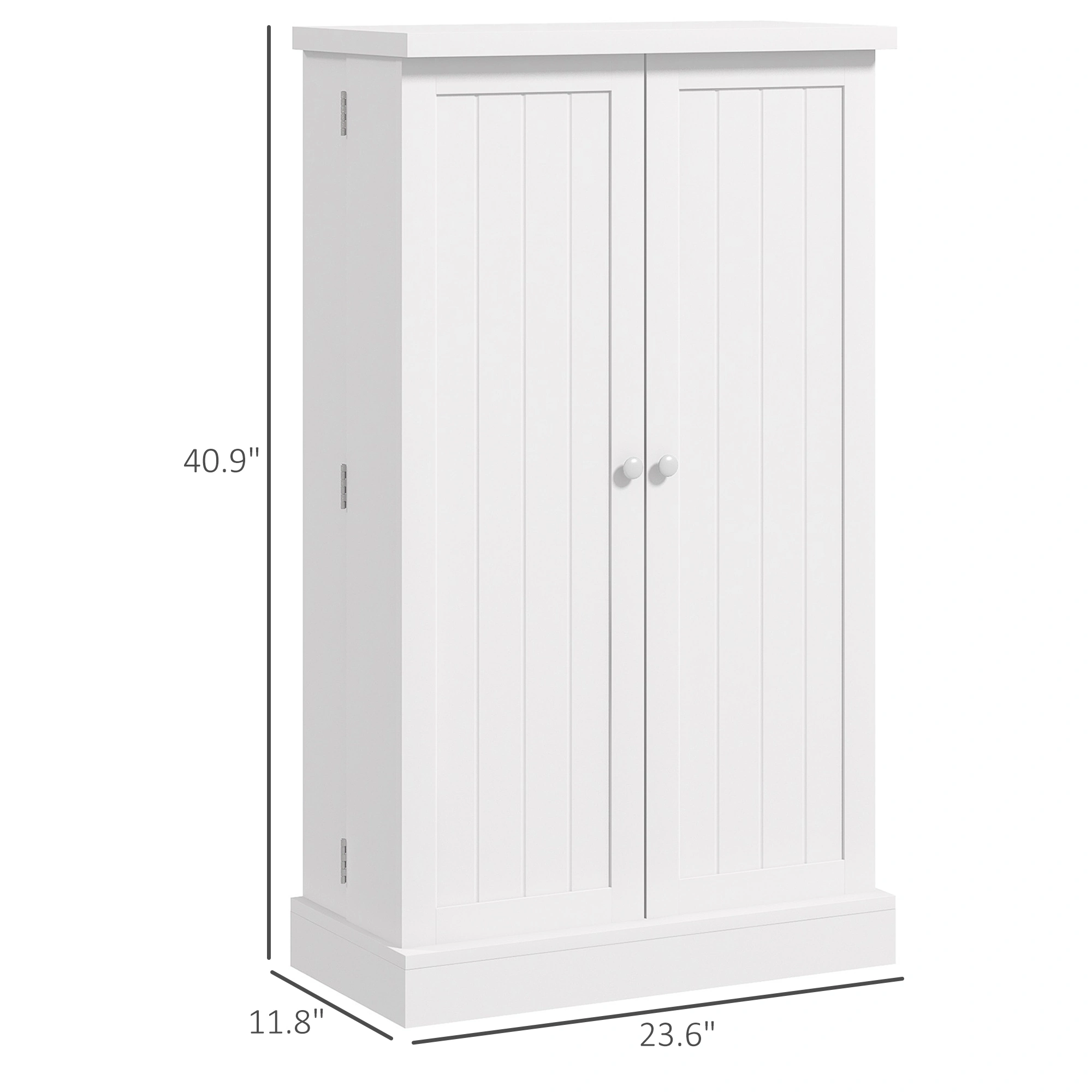 Kitchen Storage Cabinet with Adjustable Shelves, Freestanding Pantry Cupboard for Dining Room Organization view 3