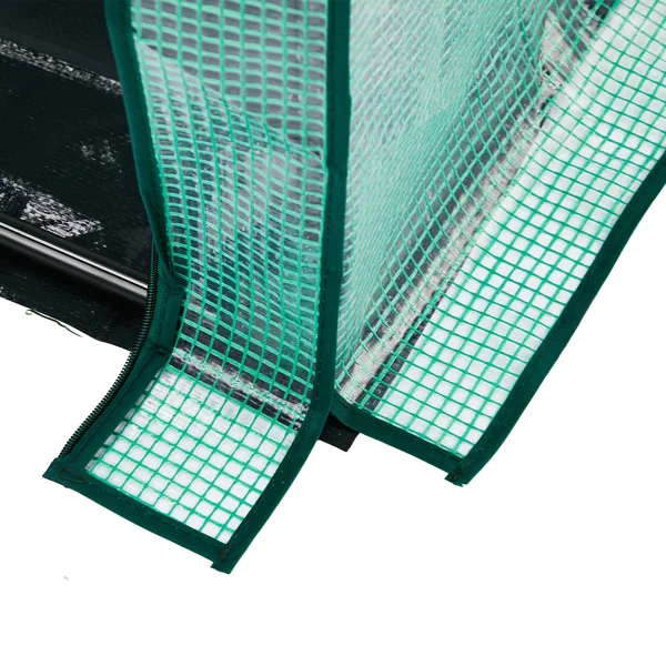 Mini Greenhouse with PE Cover, Indoor Outdoor Plant Gardening Green House for Garden Backyard, 36*18*33in, Green view 4