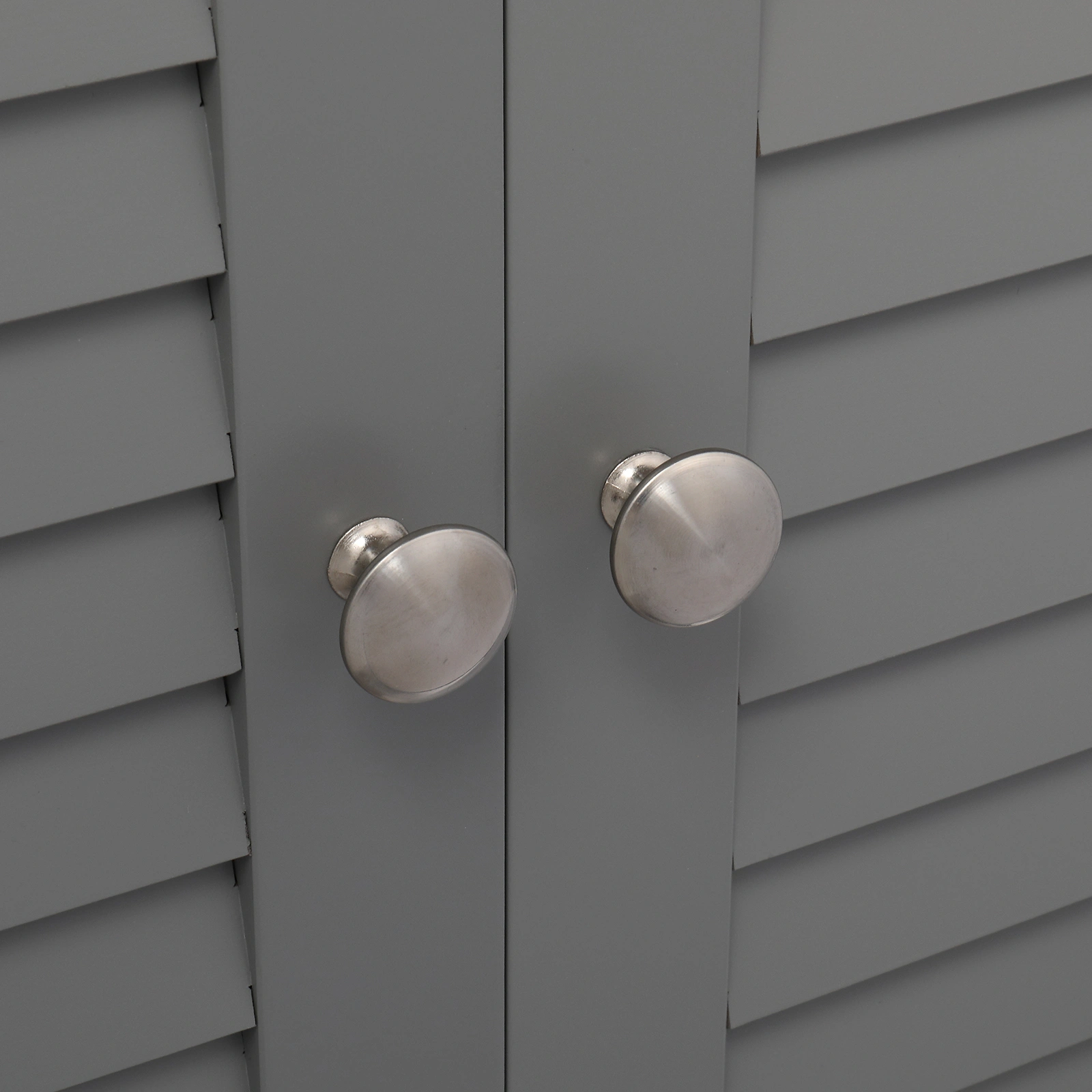 Modern Double Shutter Door MDF Spray Paint Bathroom Sink Cabinet Gray view 16