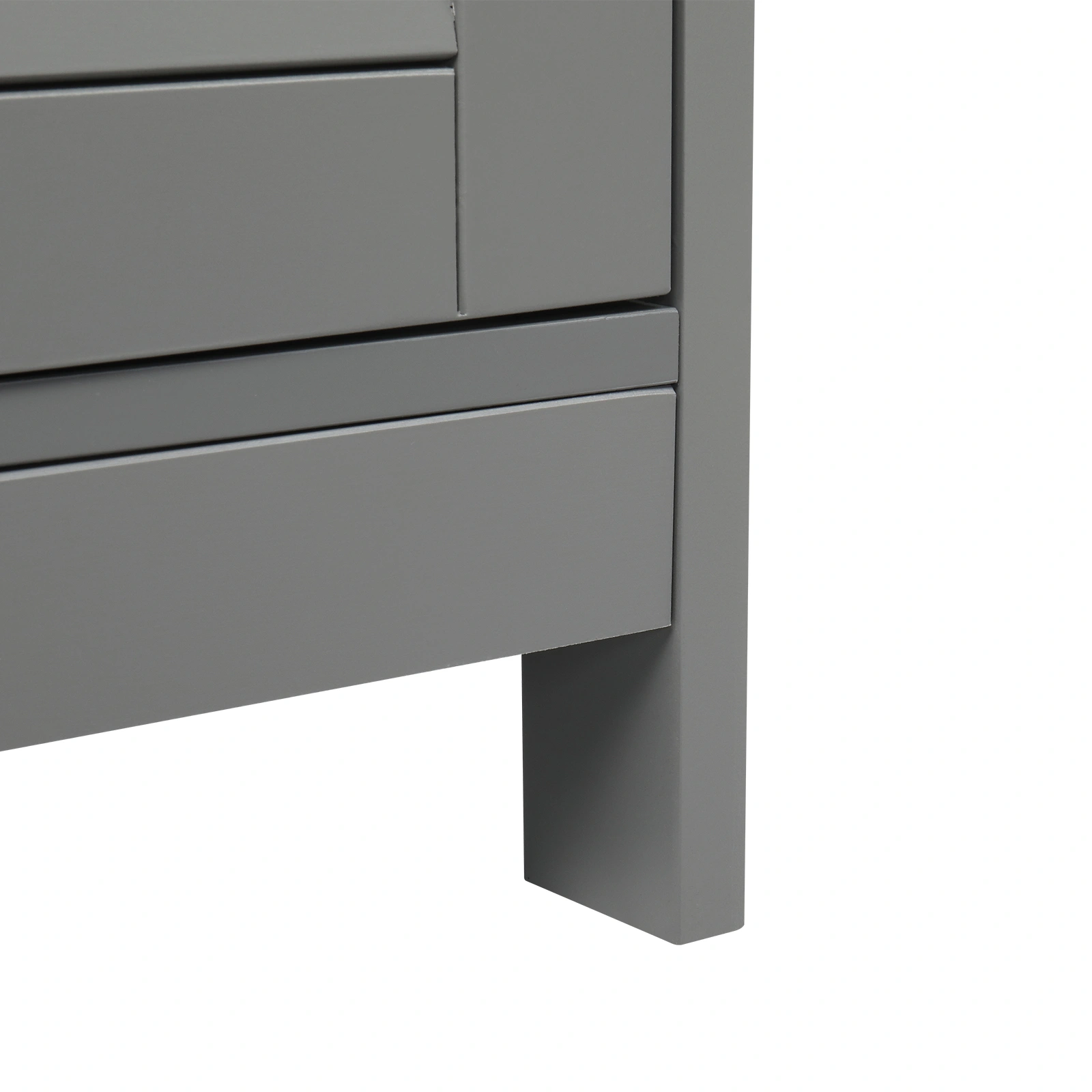Modern Double Shutter Door MDF Spray Paint Bathroom Sink Cabinet Gray view 17