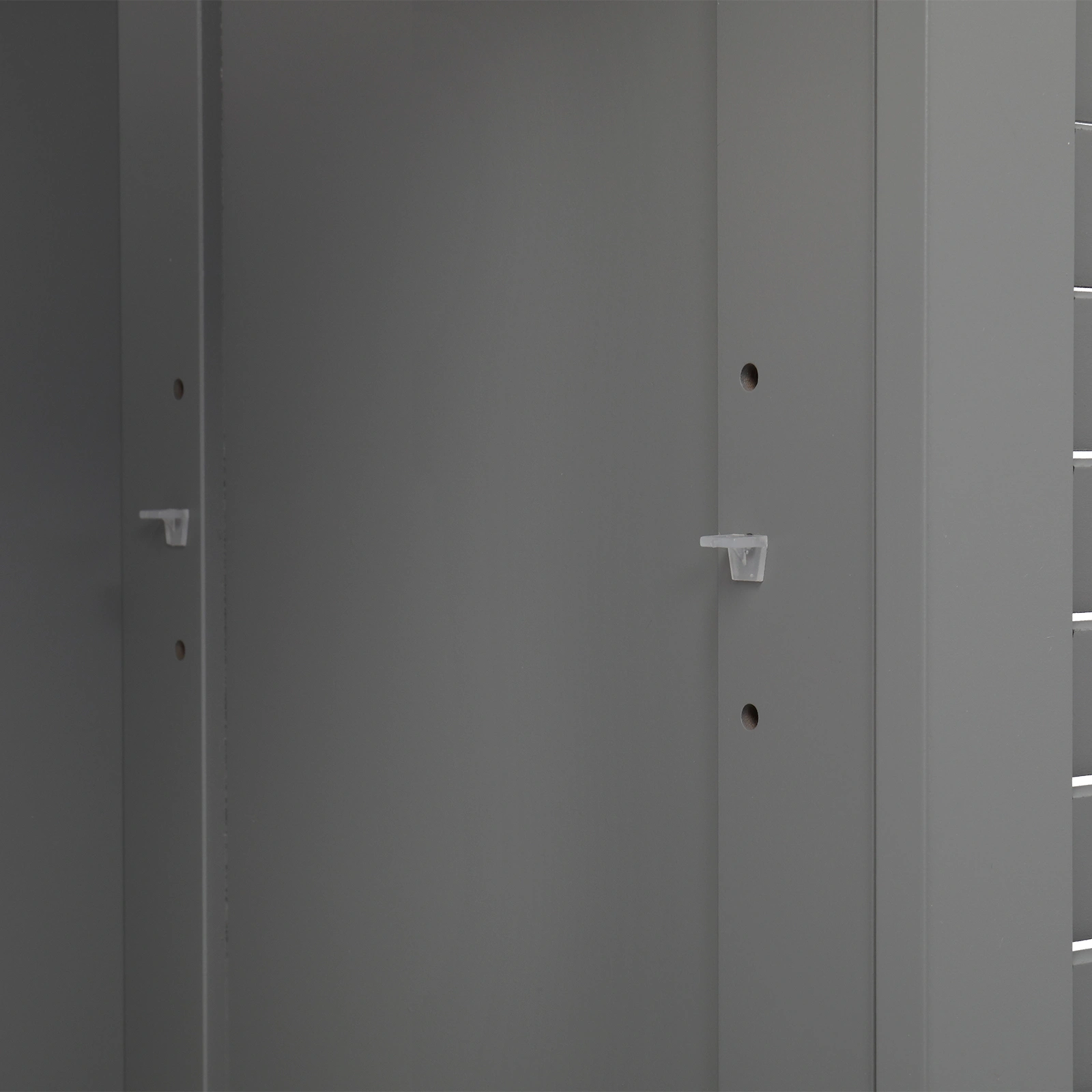 Modern Double Shutter Door MDF Spray Paint Bathroom Sink Cabinet Gray view 18