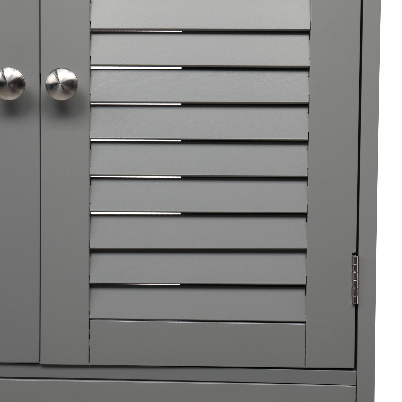 Modern Double Shutter Door MDF Spray Paint Bathroom Sink Cabinet Gray view 19