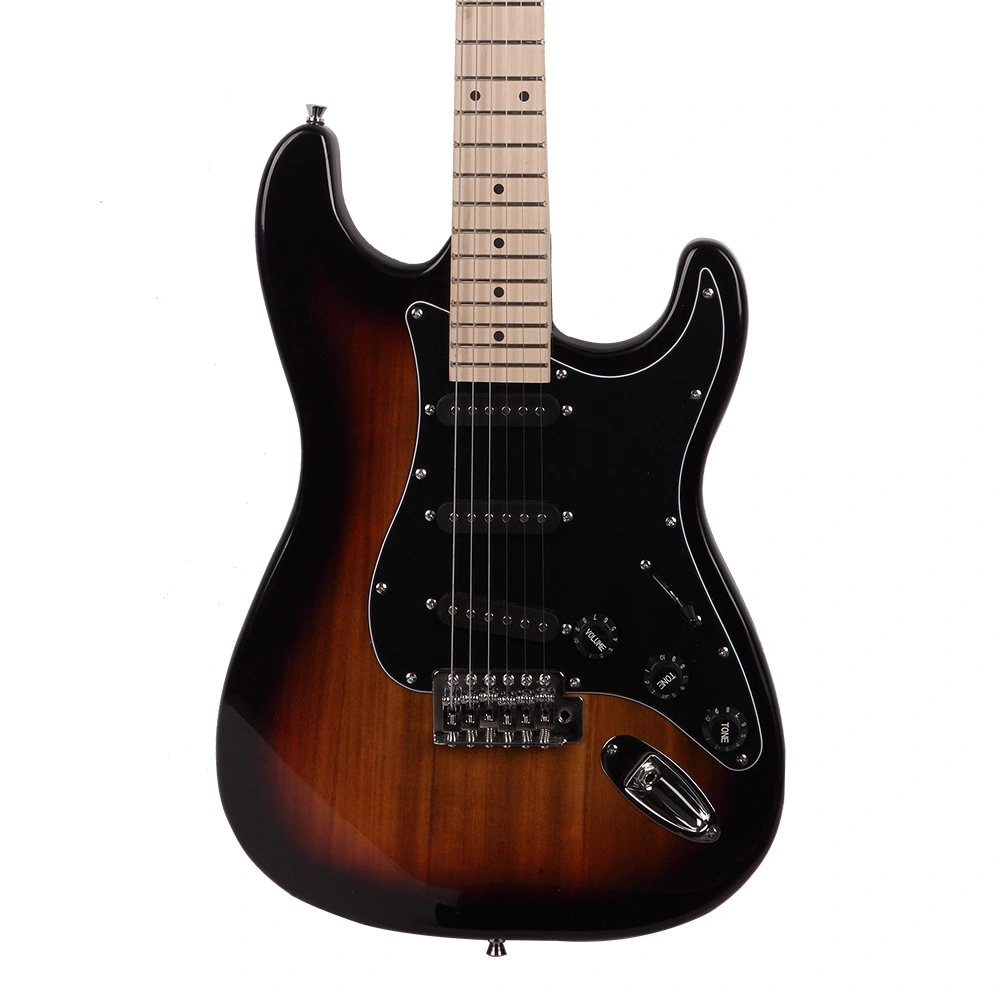 GST Stylish Electric Guitar Kit with Black Pickguard Sunset Color view 18