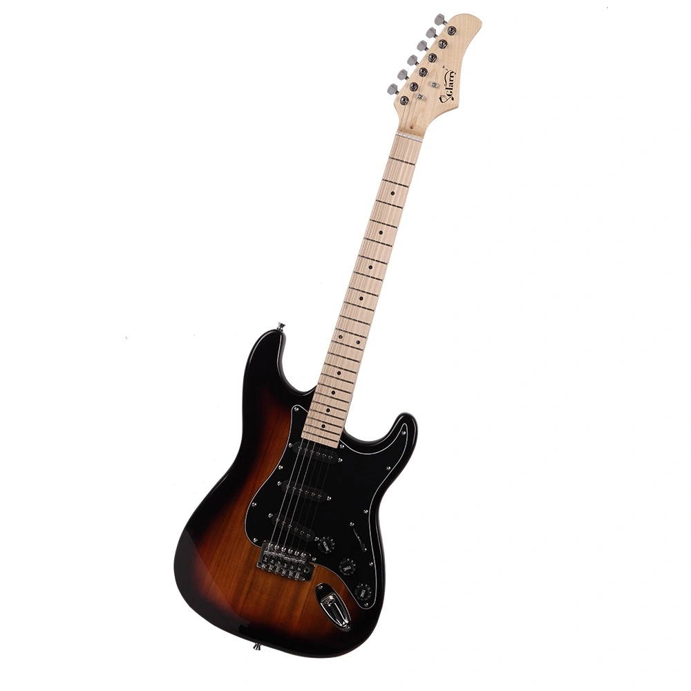 GST Stylish Electric Guitar Kit with Black Pickguard Sunset Color view 2