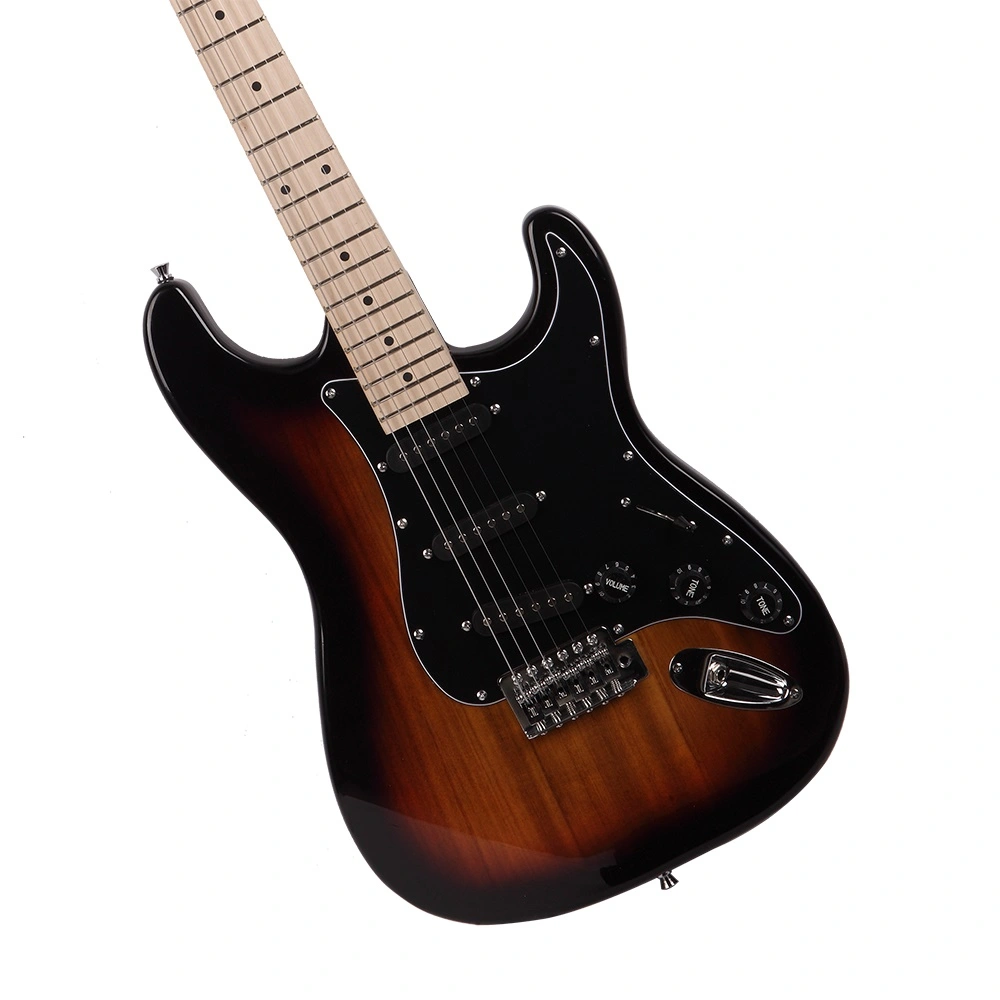 GST Stylish Electric Guitar Kit with Black Pickguard Sunset Color view 9