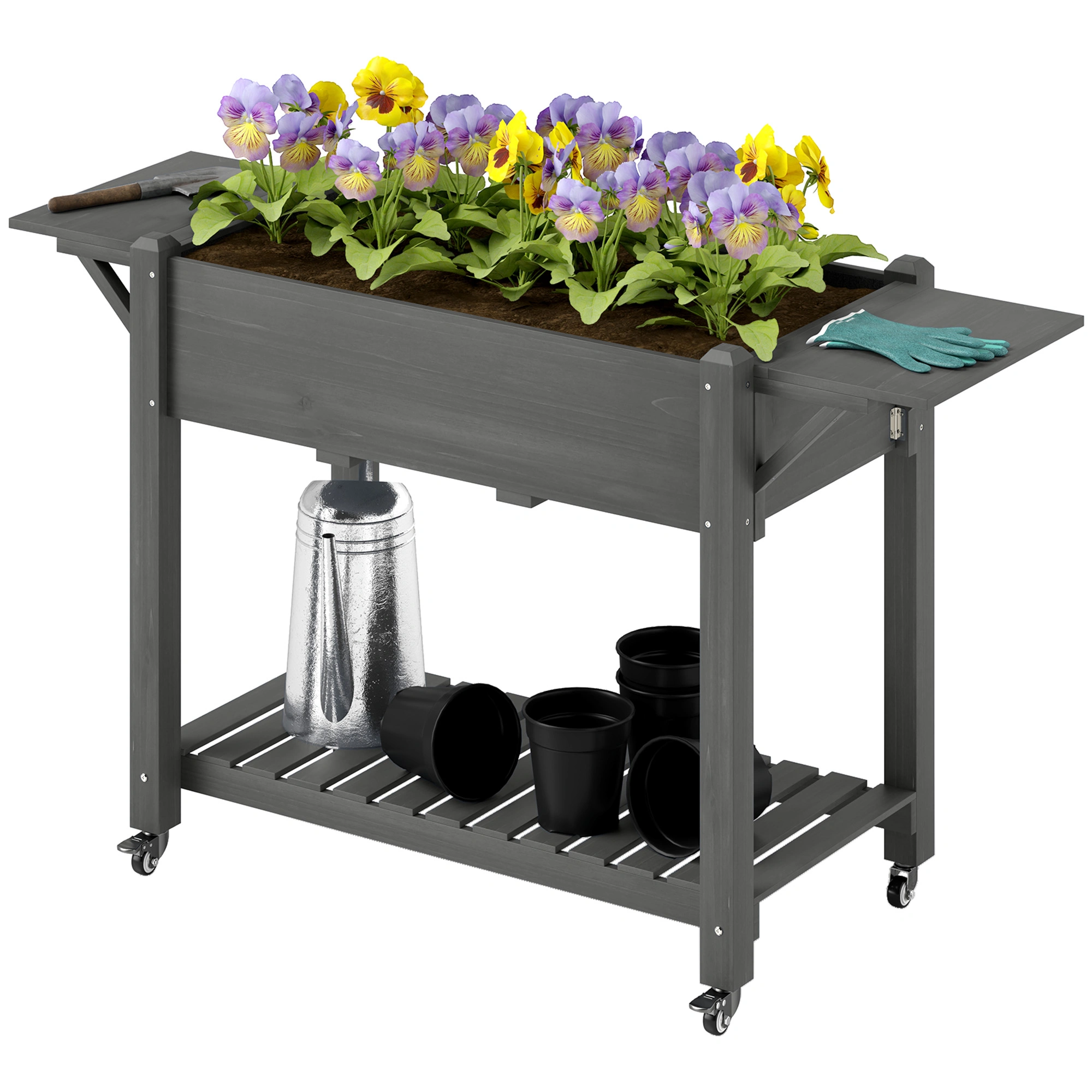 Wooden Planter,Flower shelf,Wood Planter Box view 5