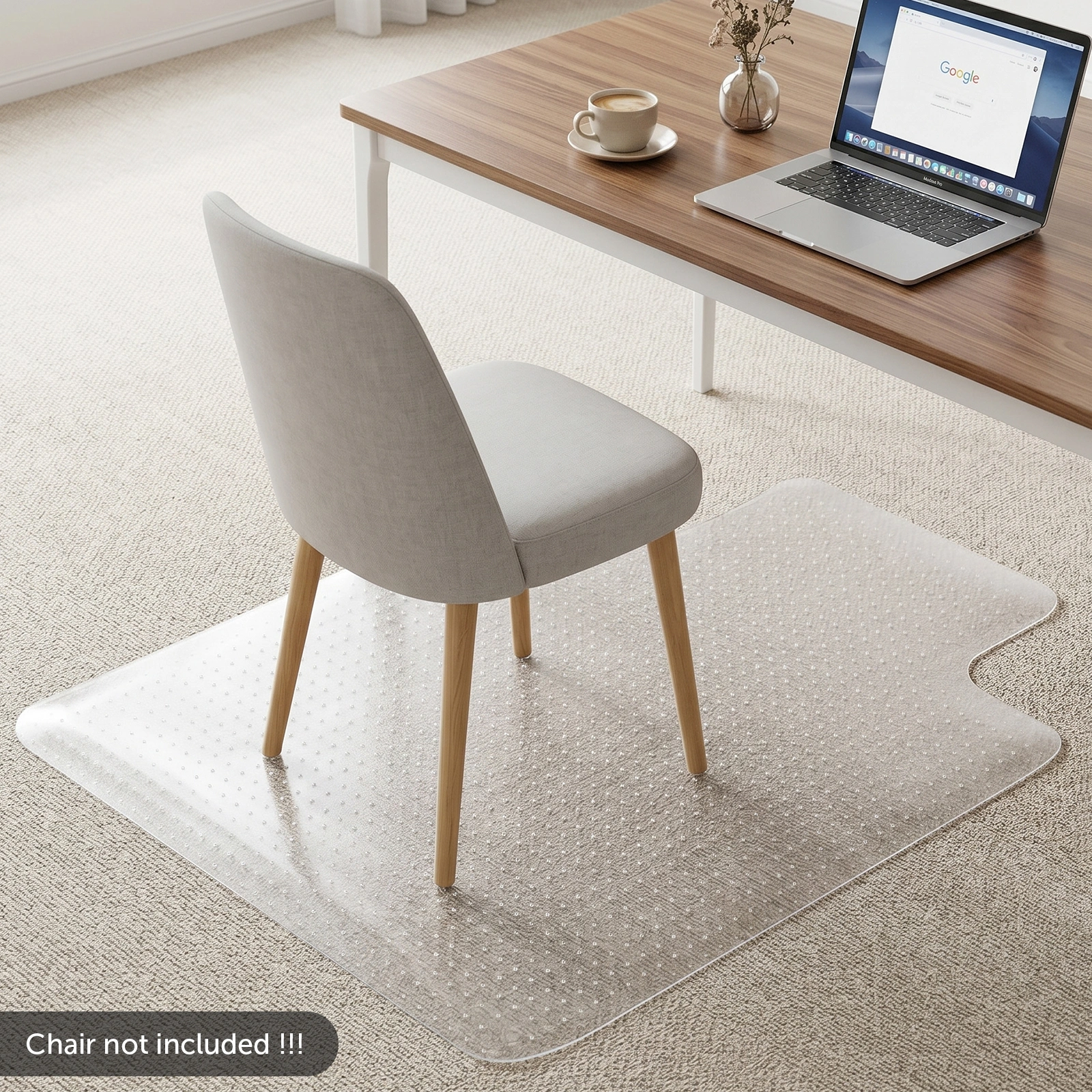 3PCS 90 x 120 x 0.2cm PVC Home-use Protective Mat for Floor Chair Transparent view 2