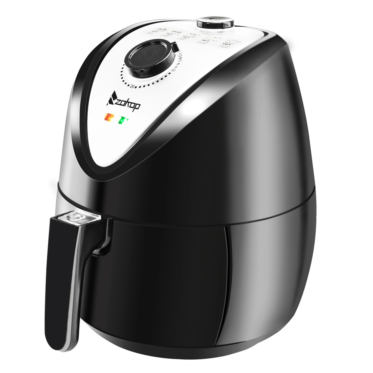 KAF1300P1 1500W 2.7QT/2.6L Electric Air Fryer, 220-240V 50/60Hz, Black, UK Plug, Digital Display