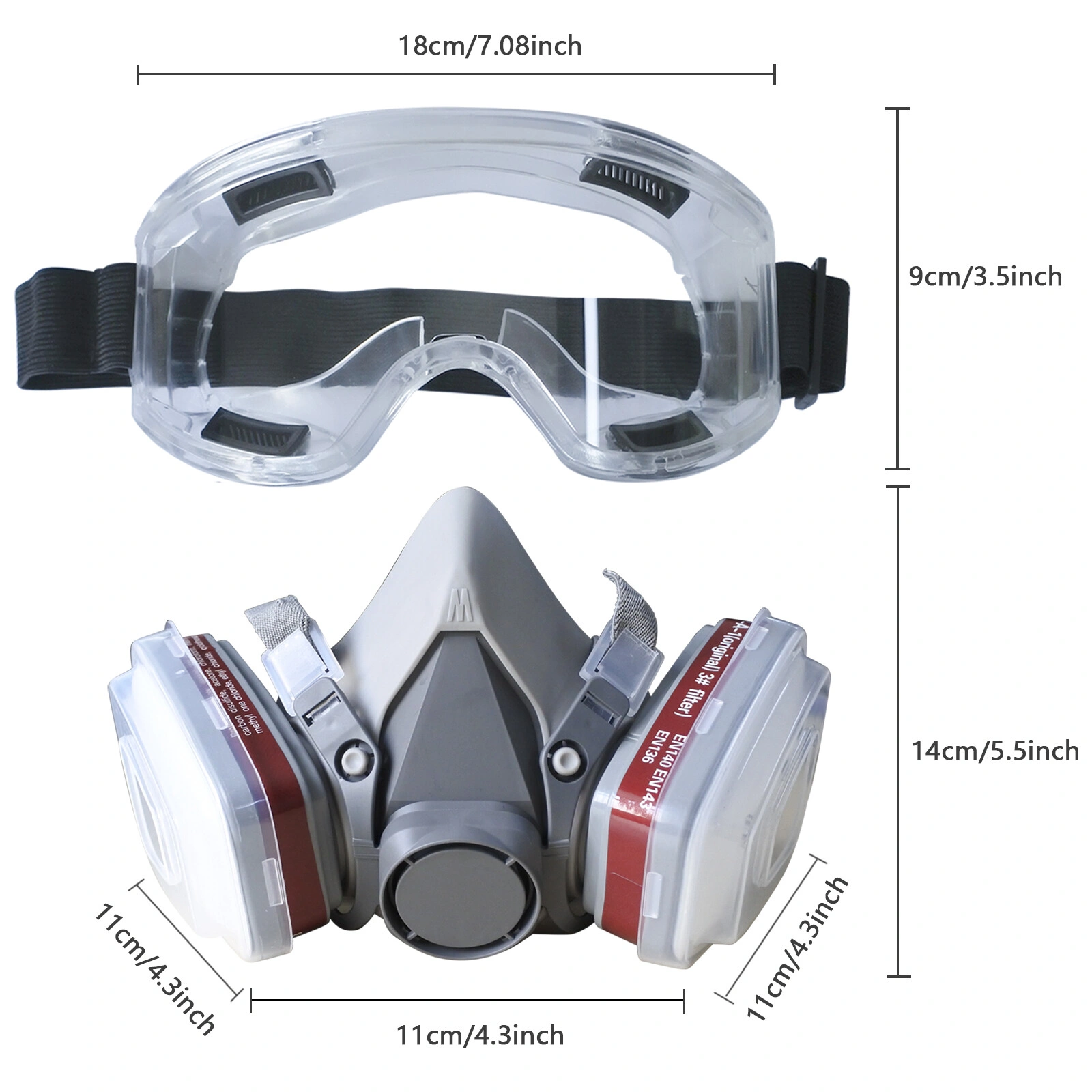 16 in 1 Reusable Face Mask with Protective Eye Mask & Filter, Multi-Use Coverage view 4