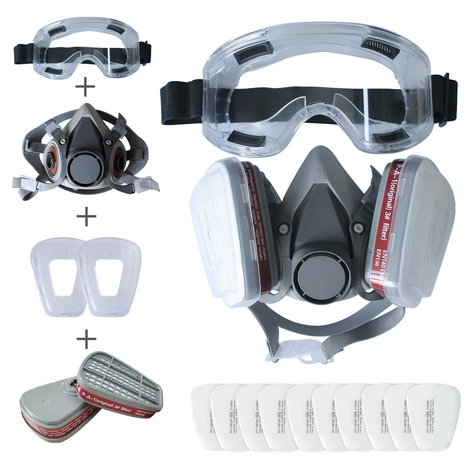 16 in 1 Reusable Face Mask with Protective Eye Mask & Filter, Multi-Use Coverage view 5