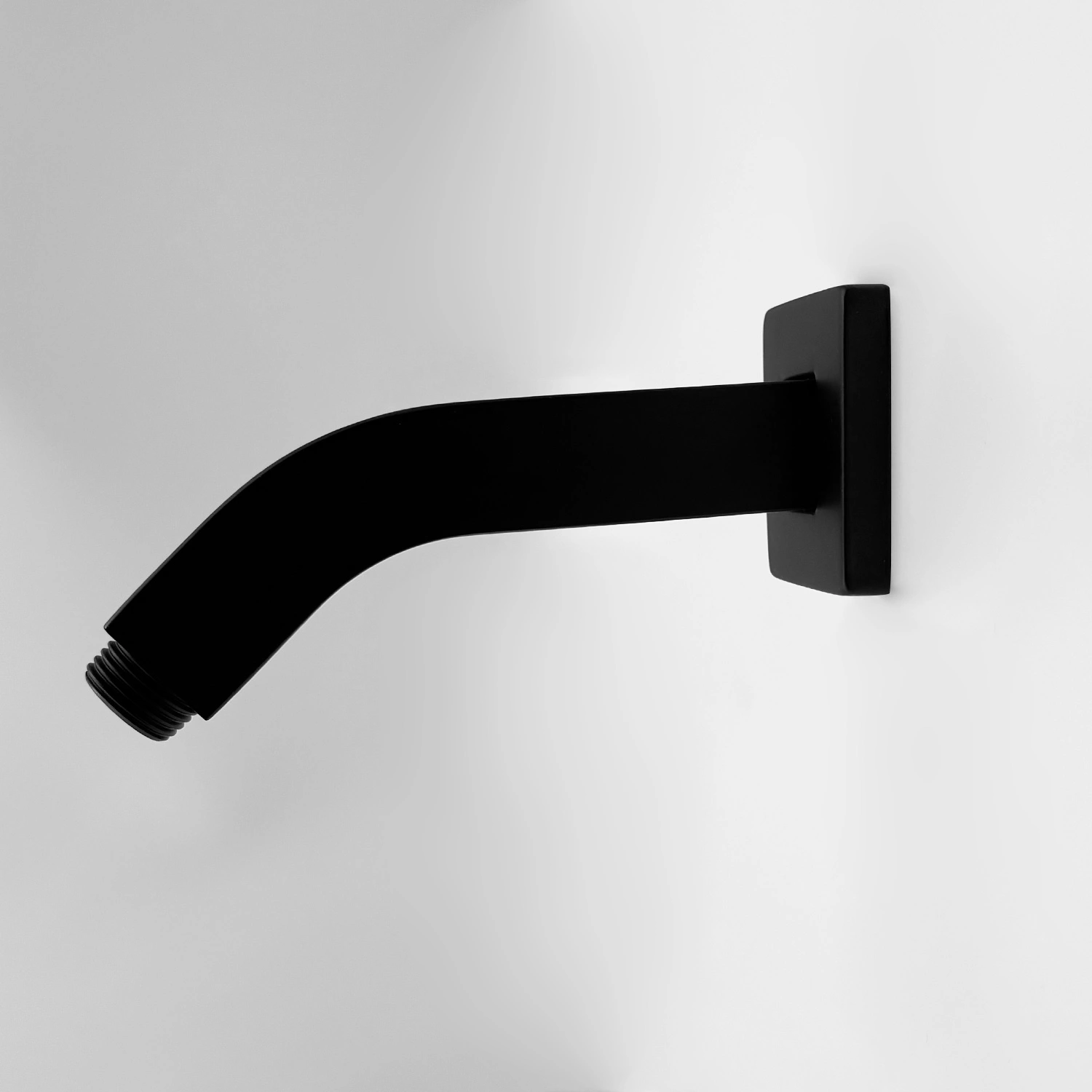 Square Shower Arm with Flange, 1/2 NPT Wall Mount Shower Head Extension Arm for Rain Showerheads, Tapered Threads, Chrome view 9