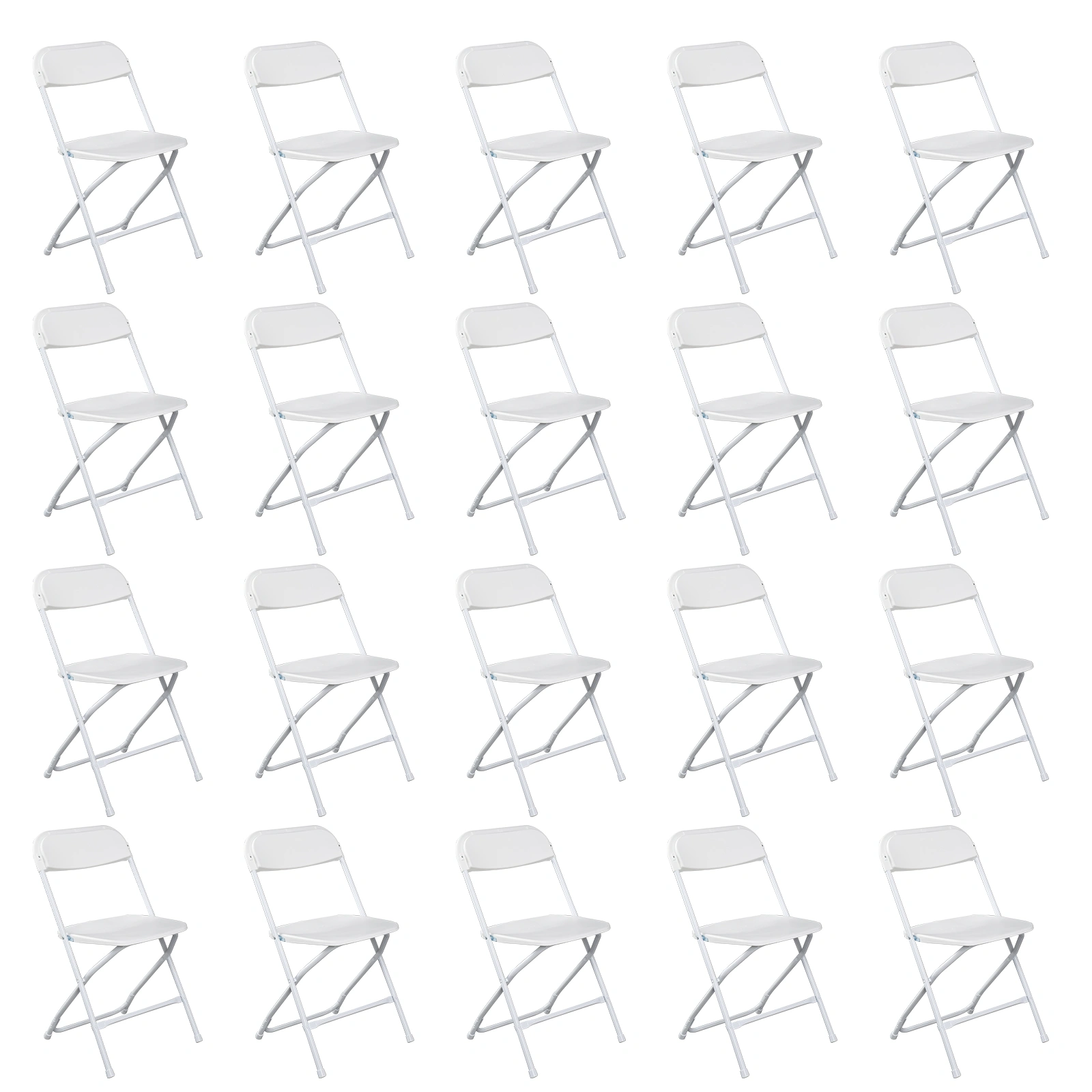 10pcs Injection Molding Classic Garden Plastic Folding Chair White view 20
