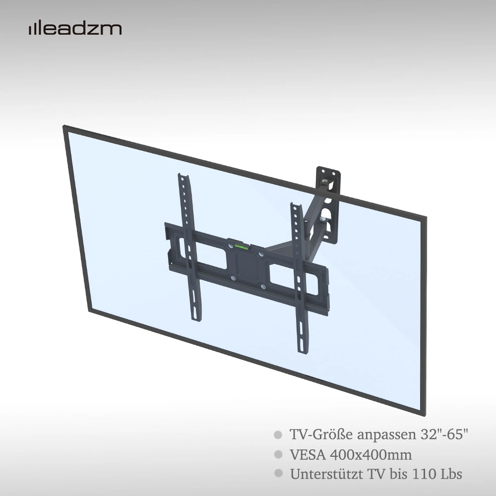 TV Stand 32-65 inch Single Pendulum Small Base Tmxd-103 35KG Load VESE400×400 Height Adjustable Up Down ±10° view 2