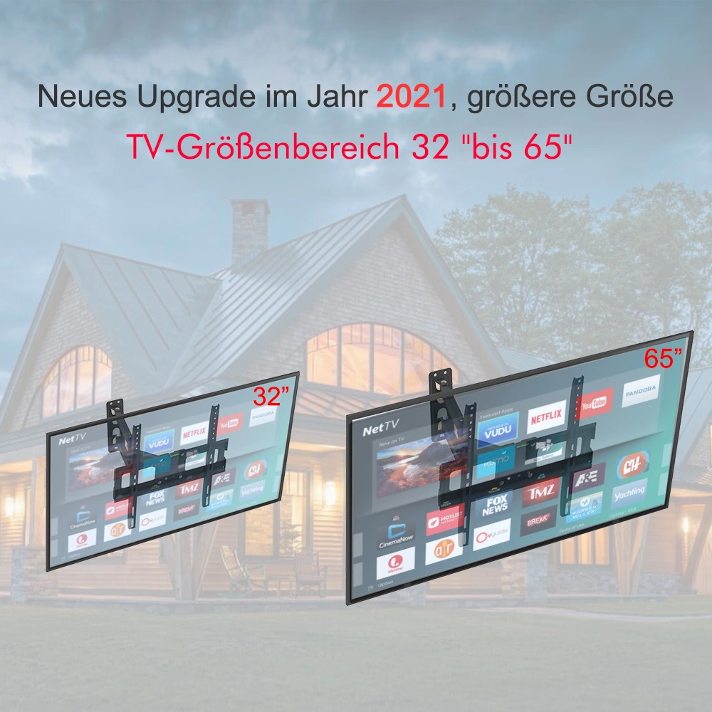 TV Stand 32-65 inch Single Pendulum Small Base Tmxd-103 35KG Load VESE400×400 Height Adjustable Up Down ±10° view 3