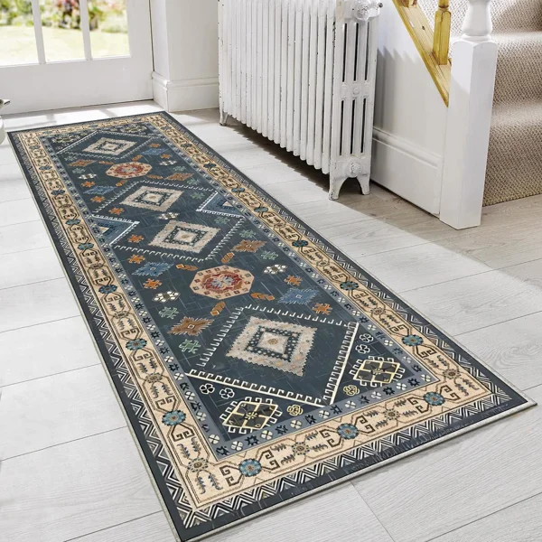 Boho Kitchen Rugs Sets 4 Piece with Runner Floral Kitchen Floor Mat Carpet Farmhouse Kitchen Rugs and Mats Non Skid Washable Runner Rug for Kitchen Floor Sink view 2
