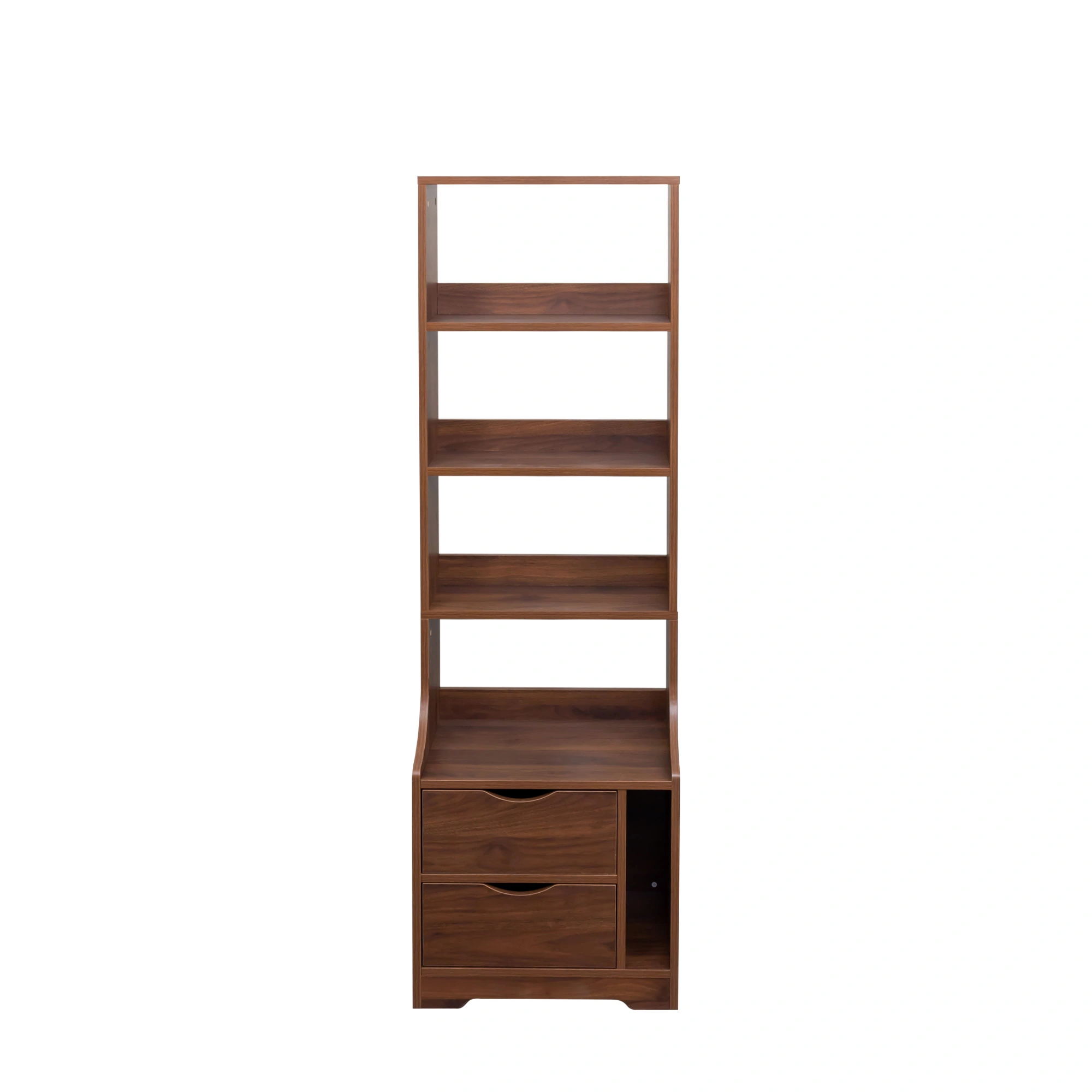 Night Stand with Bookshelf, Night Stand with 2 Storage Drawers for Bedroom view 5