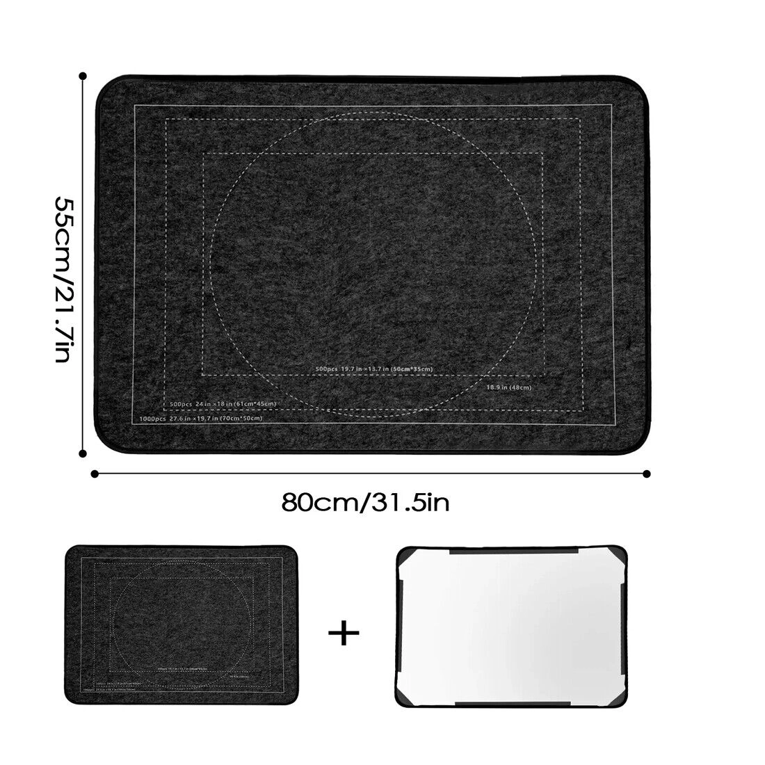 Jigsaw Puzzle Board 32x22 Inch, 1000 Piece Puzzle Mat with 6 Sorting Trays, Rolling Storage Cover for Puzzle Lovers UK view 5