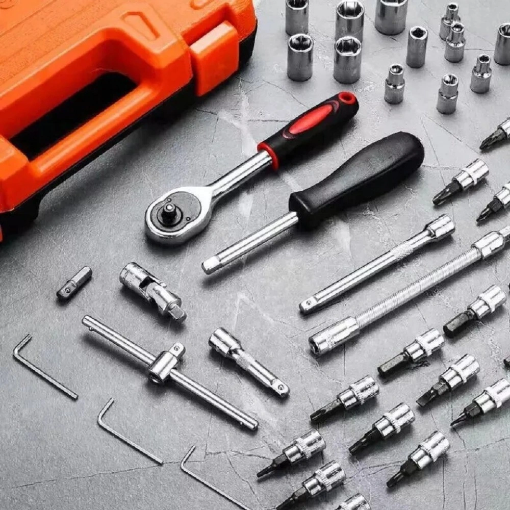46PCS 1/4 Inch Socket Wrench Screwdriver Bit Set Ratchet Driver Tool Kit Repair view 2