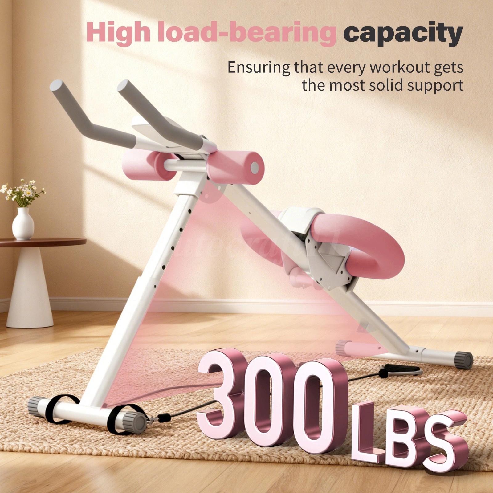 Ab Machine Crunch Exerciser - Abdominal Trainer with Body Shaper Design, Portable Gym Fitness Equipment view 2