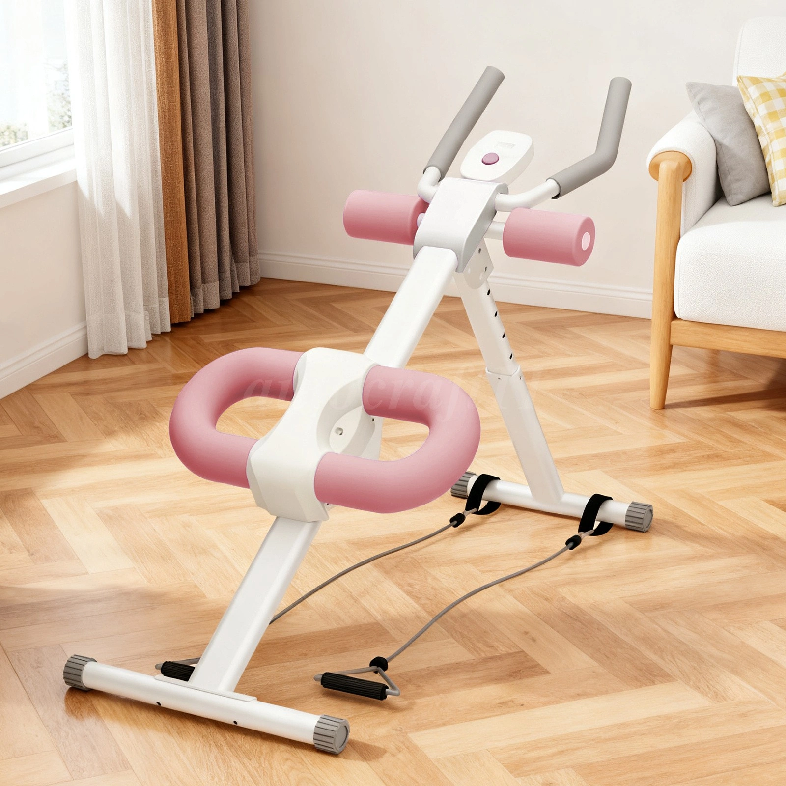 Ab Machine Crunch Exerciser - Abdominal Trainer with Body Shaper Design, Portable Gym Fitness Equipment view 3