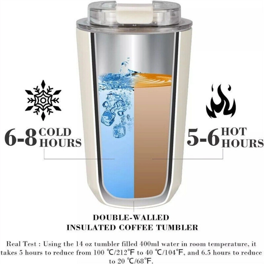 Smeg Insulated Stainless Steel Travel Mug, 12oz Coffee Cup & Water Bottle with Lid, Leak-Proof Thermal Drinkware for On-The-Go - Pink view 3