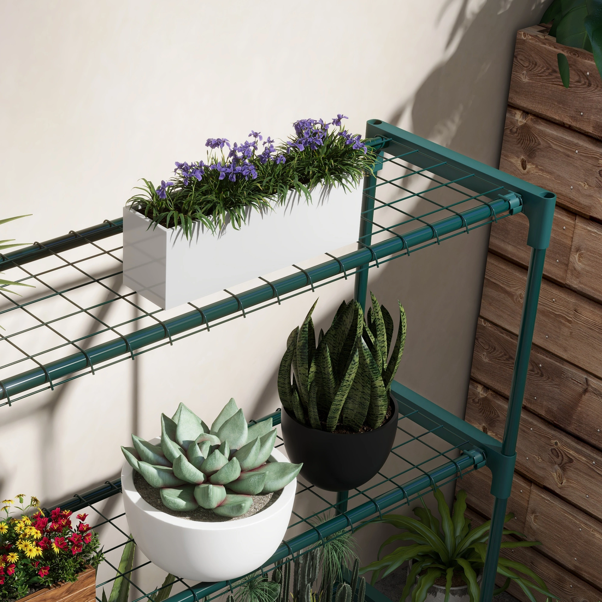 Decorative Flower Stand Plant Stand Indoor Outdoor Metal Garden Pot Rack Display Holder Home Patio Decor view 4