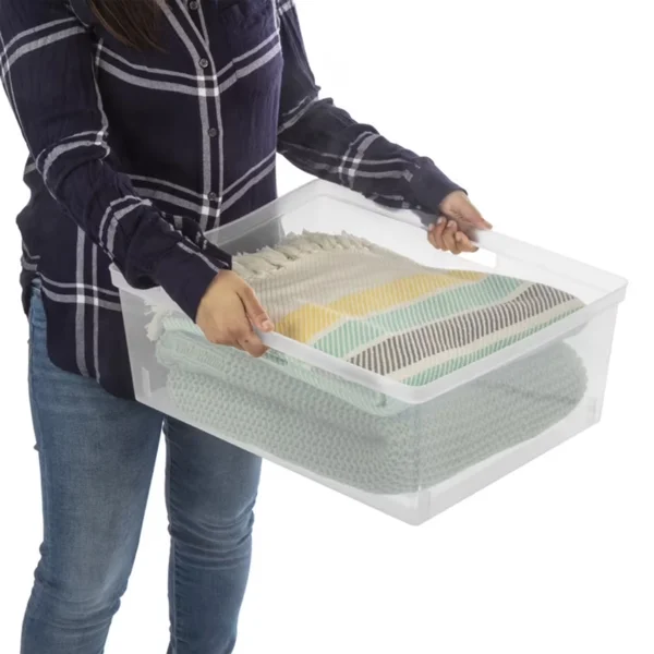 (2 pack) Wide 3 Drawer Tower, Plastic Storage Organizer with Removable Clear Bins, Easy to Assemble - No Tools Needed, White view 3