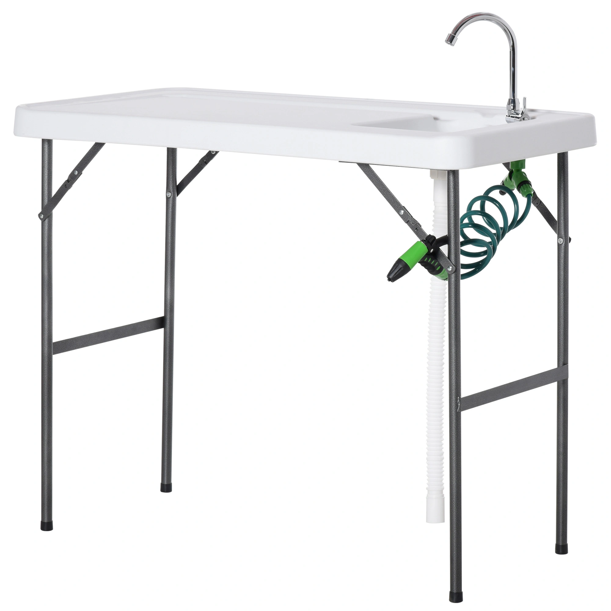 Portable Camping Table Folding Aluminum Outdoor Dining Table - Lightweight Collapsible for Travel