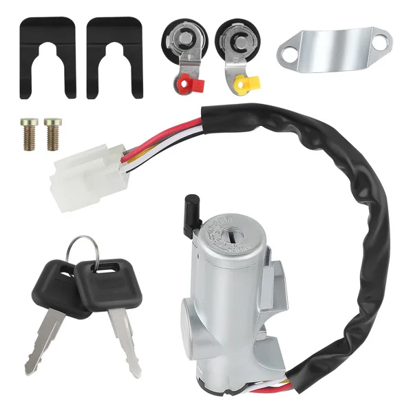 2 Key Ignition Switch Door Lock Cylinder fit for Nissan Pathfinder 87-89 4870001G26 view 6