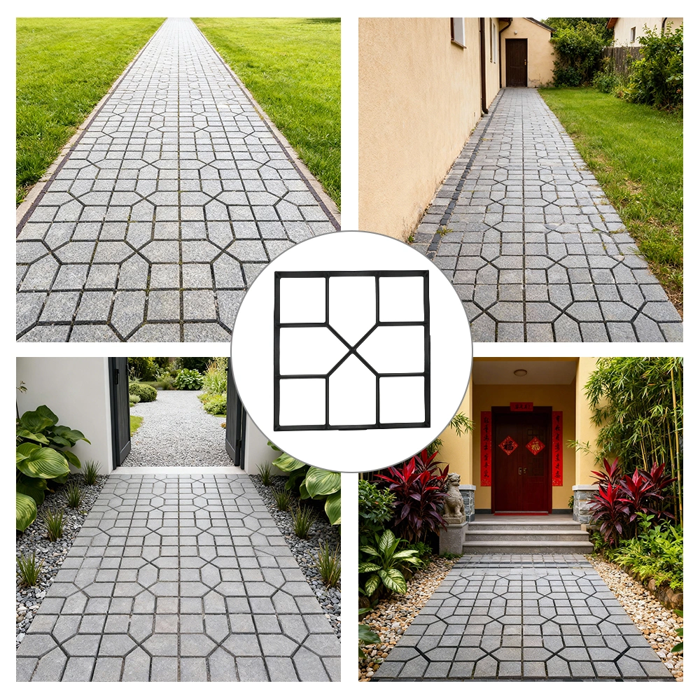 40cm Paving Mold Concrete Moulds Reusable Walkway Stepping Stone Maker for Driveway Garden Patio DIY view 2