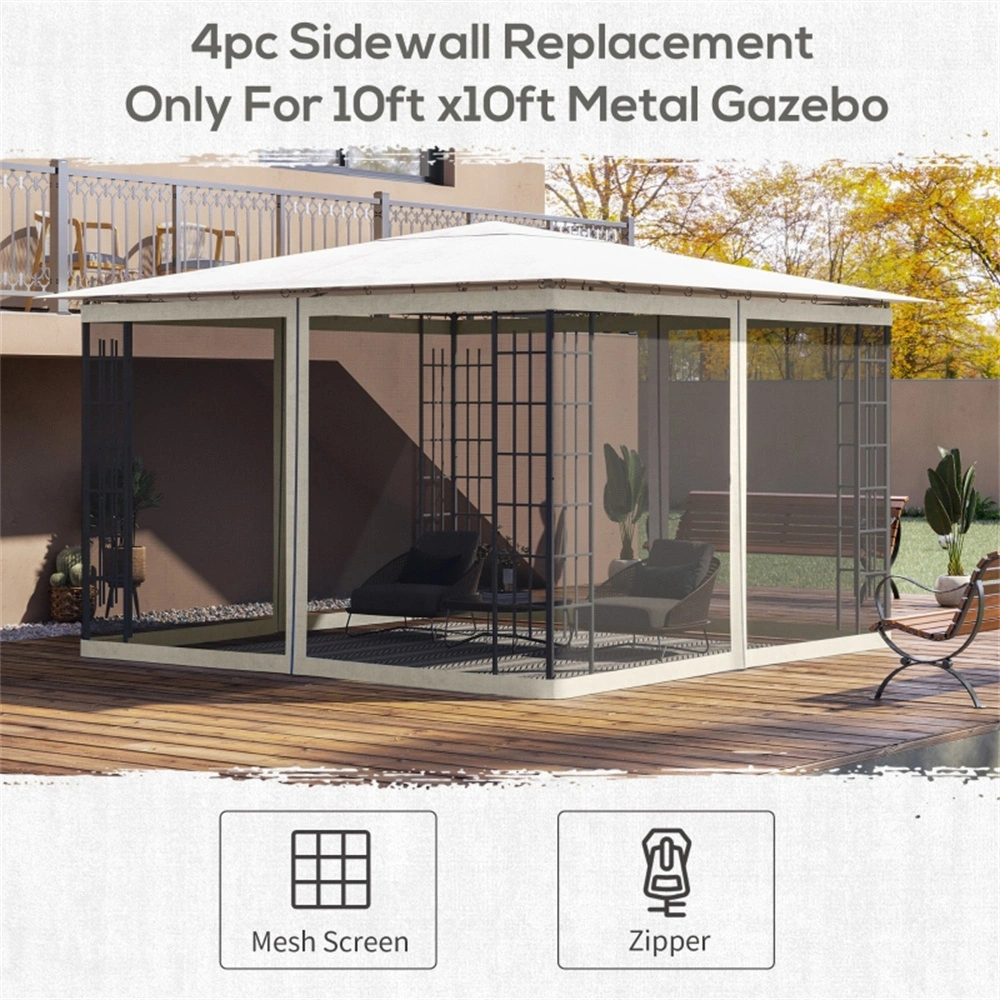 Mesh Sidewall Netting Replacement for 10x12 Canopy Gazebo Tent with Zippers Side Wall Screen Only view 4