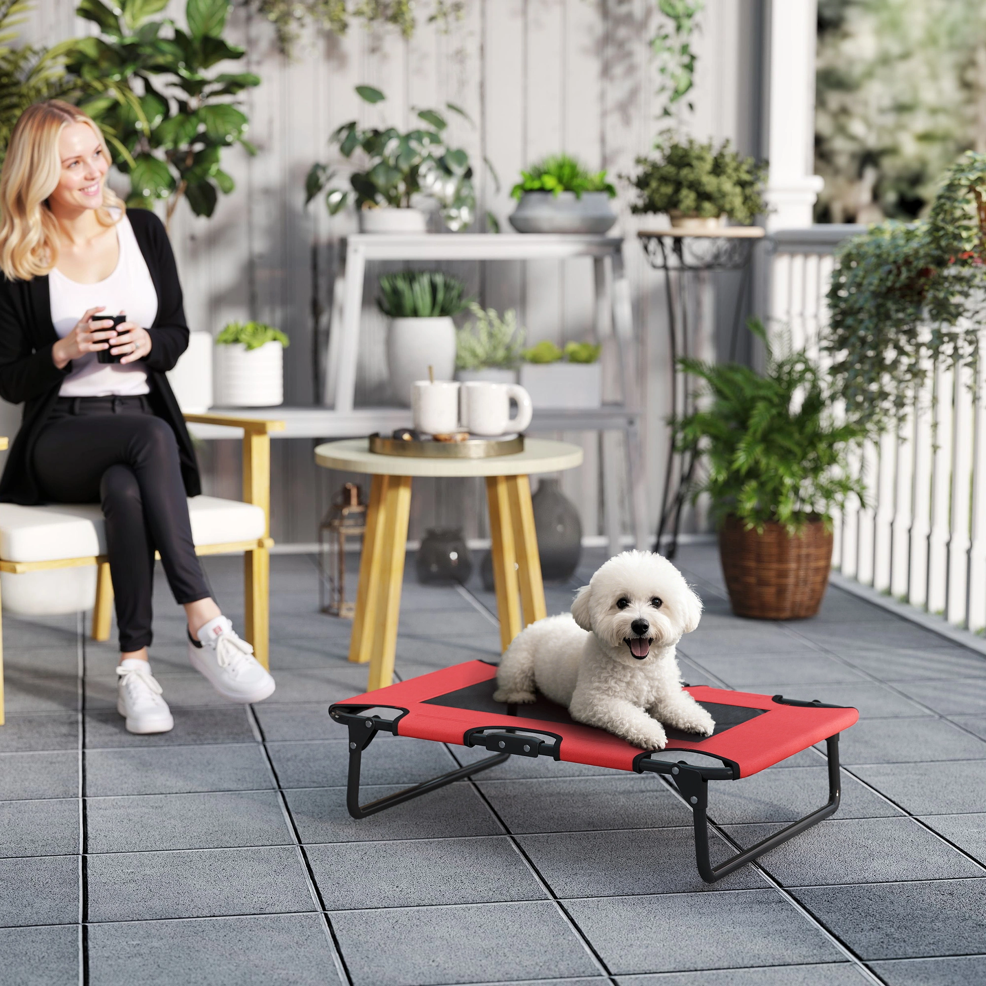 Outdoor Dog House, Weatherproof Pet Shelter with Insulated Interior, Elevated Floor Design, Durable Kennel for Medium to Large Dogs view 3