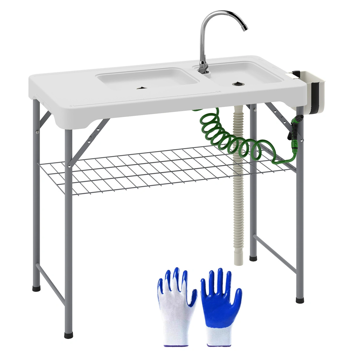 Fish Tank Cleaning Table - Sturdy Aquarium Maintenance Stand with Removable Tray, Fish Tank Service Cart for Easy Water Changes