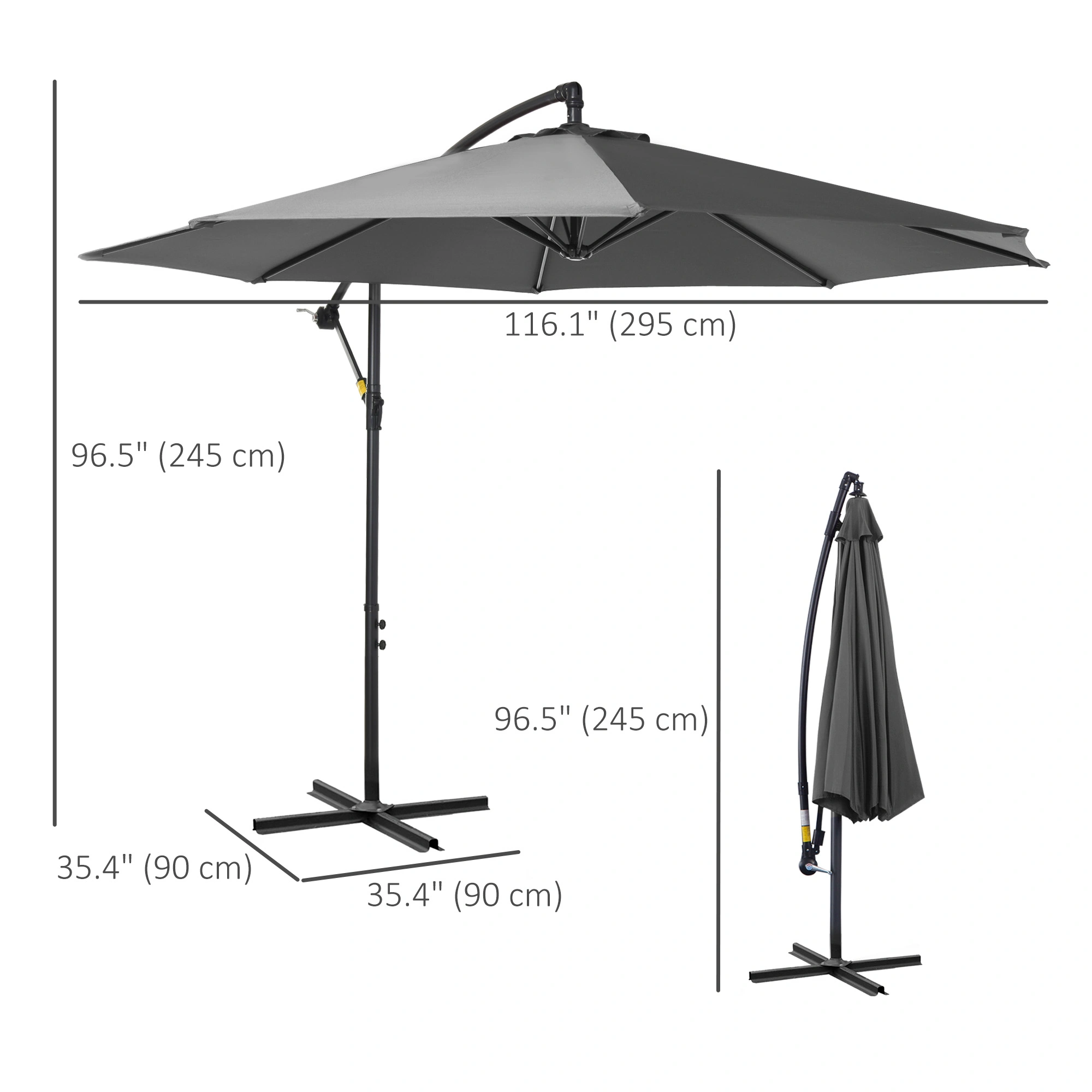 Wall Mounted Umbrella Stand with Key Hooks - Heavy Duty Metal Umbrella Rack for Hallway, Mudroom, Entryway - Fits Most Umbrellas view 3