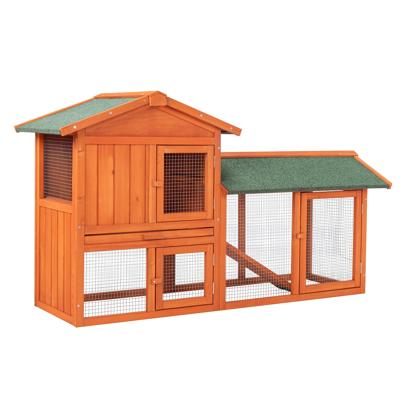61" Wooden Chicken Coop Hen House with Ramp, Rabbit Hutch Poultry Cage for Indoor Outdoor Use view 6