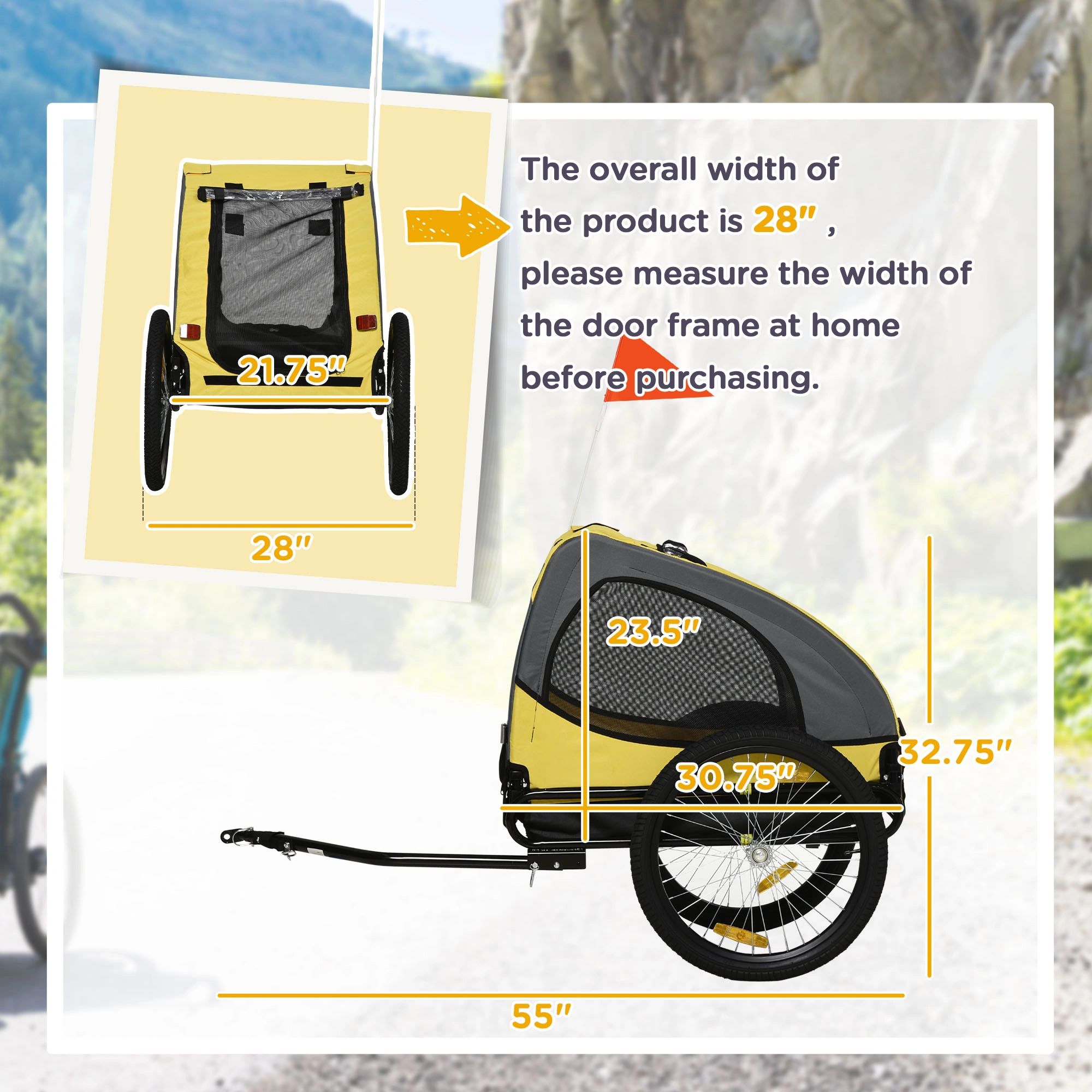 Pet Bicycle Cart( Amazon Shipping)(Prohibited by WalMart) view 2