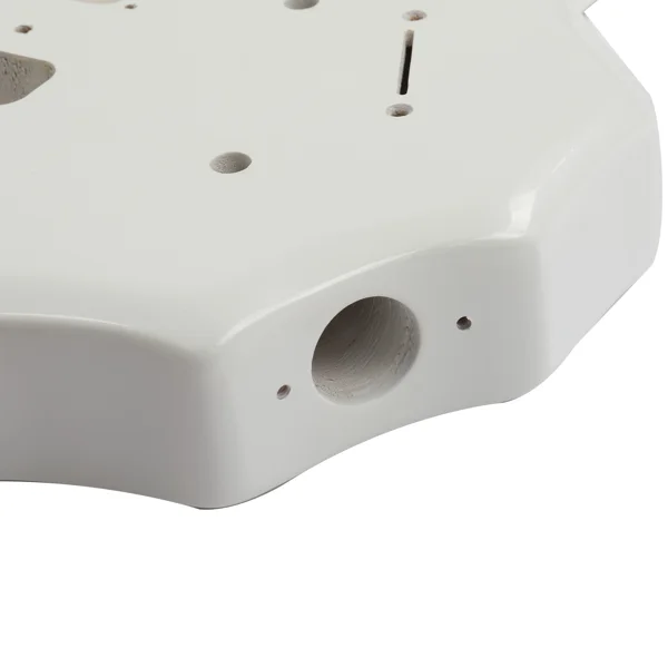 DIY 6 String Flame Shaped Style HSH Electric Guitar Kits with Mahogany Body, Maple Neck and Accessories White view 2