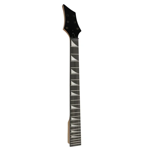 DIY 6 String Flame Shaped Style HSH Electric Guitar Kits with Mahogany Body, Maple Neck and Accessories White view 5