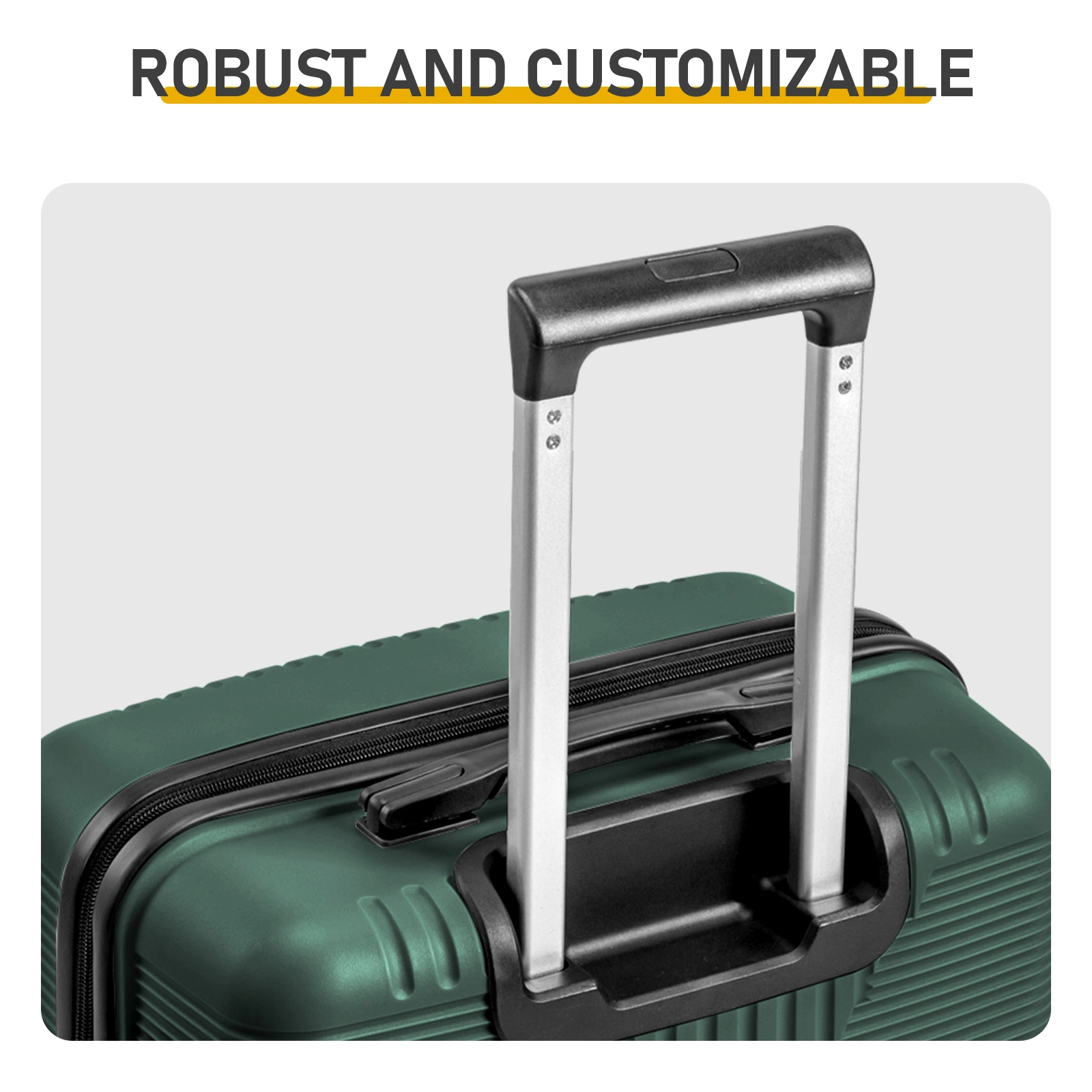 24-inch Non-TSA Customs Lock Suitcase PP Single Trolley Case Dark green view 4